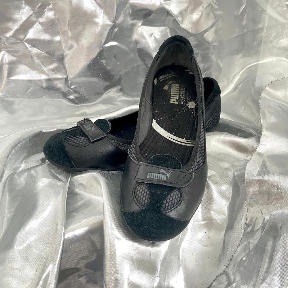 Puma ballet flats y2k vintage archive black, women's size 6.5